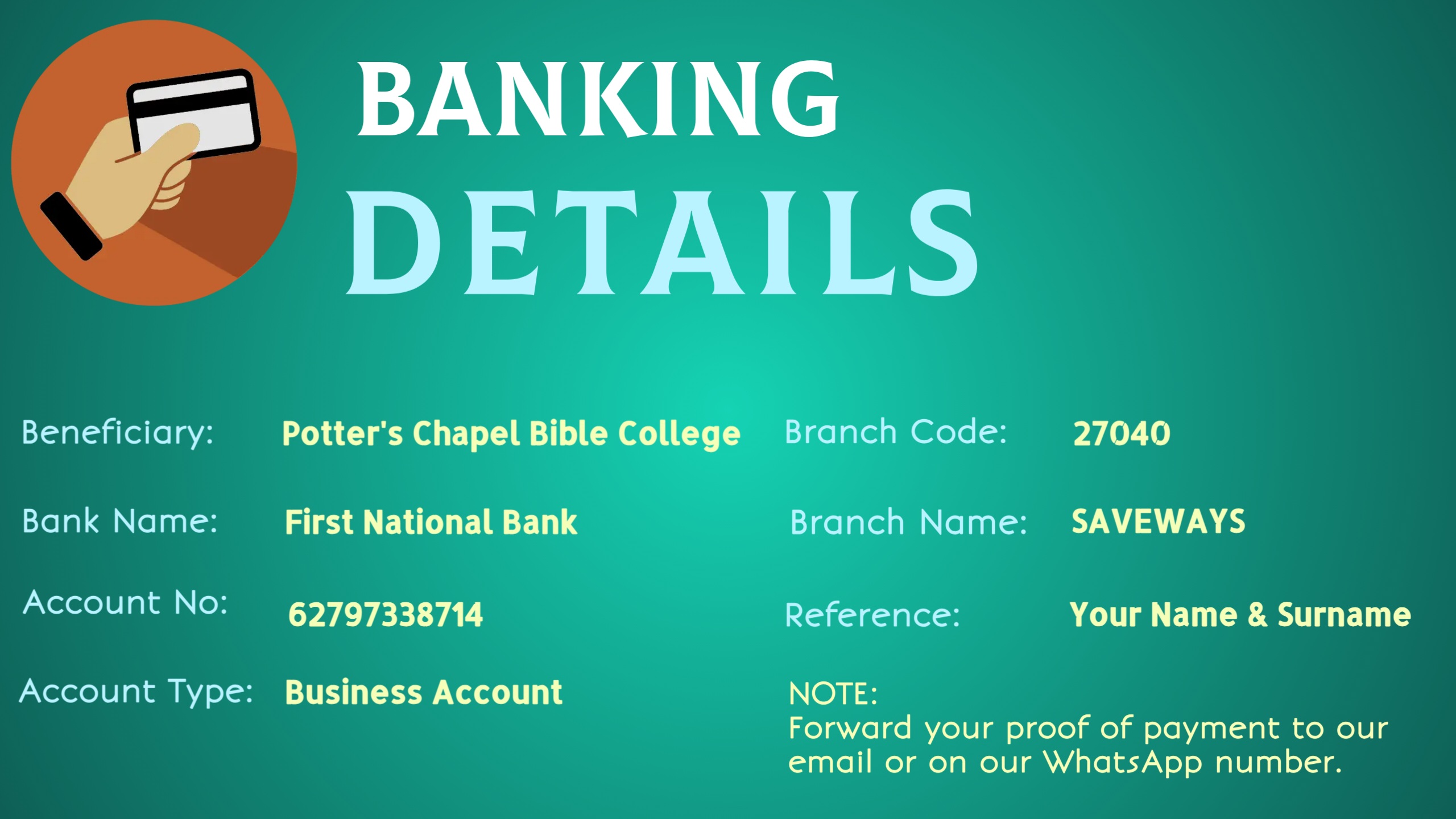 Banking Details